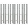 vidaXL Fence Anchors 6 pcs Silver 9x6x60 cm Galvanised Steel