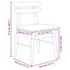 vidaXL Dining Chair 2 pcs Light Brown and Light Solid Rubber Wood