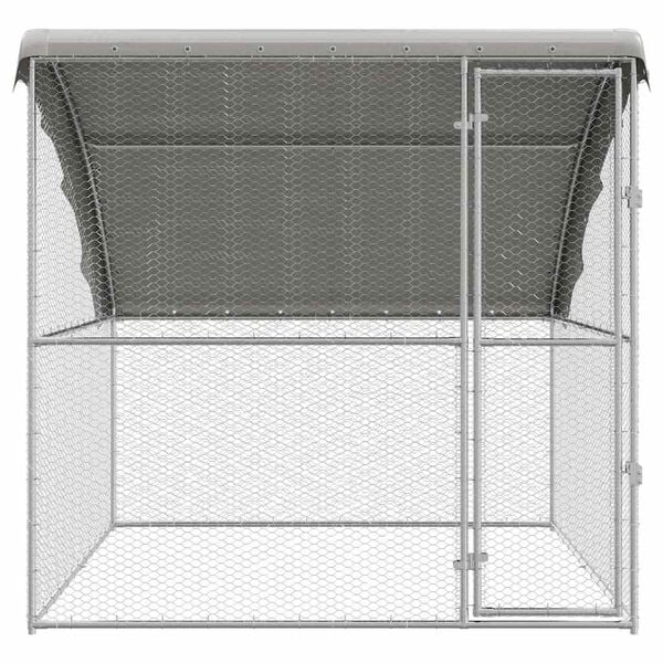 vidaXL Chicken Cage Silver 2 x 2 x 2 m Galvanised Steel