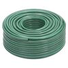 vidaXL Garden Hose with Fitting Set Green 0.5" 100 m PVC