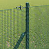 vidaXL Fence Post Green 50 x 1 m (12 x 12 mm mesh) Steel and PVC