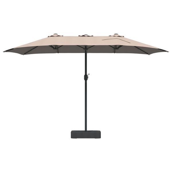 vidaXL Garden Parasol Taupe 385 x 209 x 244 cm Polyester