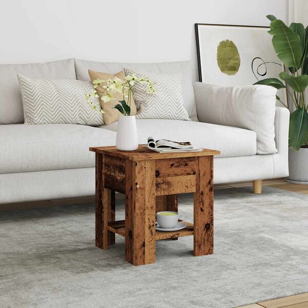 vidaXL Coffee Table Old Wood 40x40x42 cm Engineered Wood
