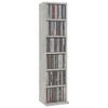 vidaXL CD Cabinet Concrete Grey 21x20x88 cm Engineered Wood