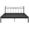 vidaXL Bed Frame without Mattress Black Metal 160x200 cm