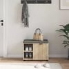 vidaXL Hall Bench with Cushion with Shelf Sonoma Oak 60 x 38 x 46 cm