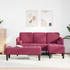 vidaXL Sofa Set with Cushion 2 pcs Wine Red Polyester