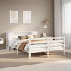 vidaXL Bookcase Bed without Mattress White 160x200 cm Solid Wood Pine