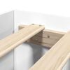 vidaXL Bed Frame without Mattress White 140x190 cm Engineered Wood