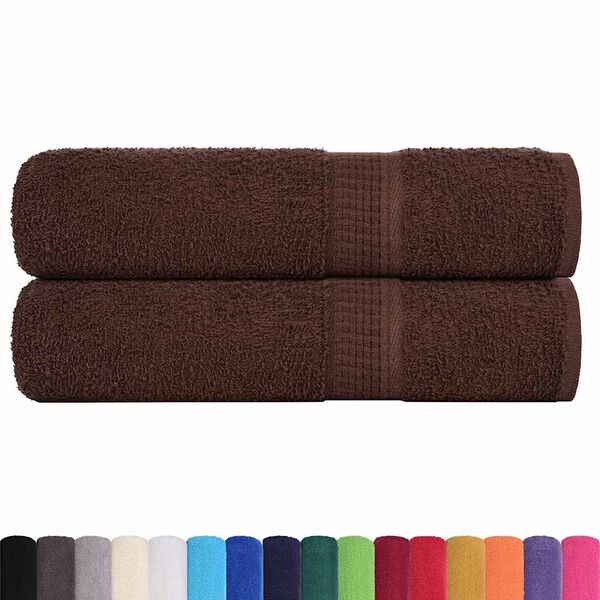 vidaXL Shower Towels "FROGN" 2 pcs Brown 70x140 cm 360 gsm