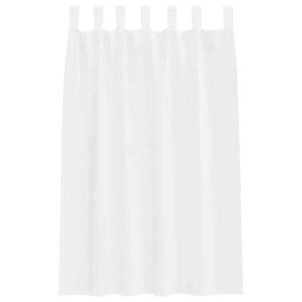 vidaXL Voile Curtain with Curtains 2 pcs White 175 x 140 cm Polyester