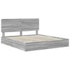 vidaXL Storage Bed Grey Sonoma 200 x 200 cm Engineered Wood