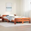 vidaXL Bed Frame without Mattress Wax Brown 120x190 cm Small Double Solid Wood Pine