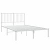 vidaXL Metal Bed Frame without Mattress with Headboard White 120x190cm
