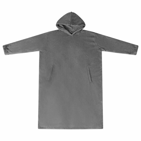 vidaXL Blanket Hoodie Dark Grey M Flannel