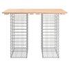 vidaXL Garden Table Gabion Design 100x70x72 cm Solid Wood Pine