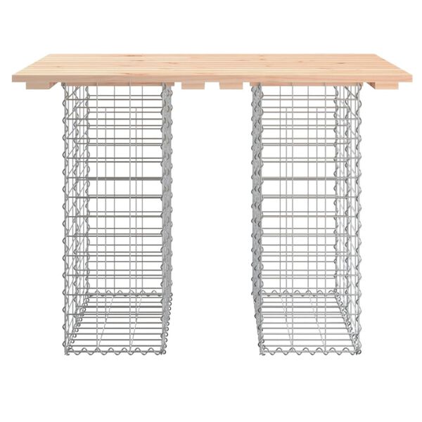 vidaXL Garden Table Gabion Design 100x70x72 cm Solid Wood Pine