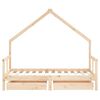 vidaXL Kids Bed Frame with Drawers 80x160 cm Solid Wood Pine