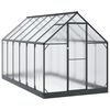 vidaXL Garden Greenhouse with Door Anthracite 183.5 x 363.5 x 207 cm