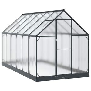 vidaXL Garden Greenhouse with Door Anthracite 183.5 x 363.5 x 207 cm