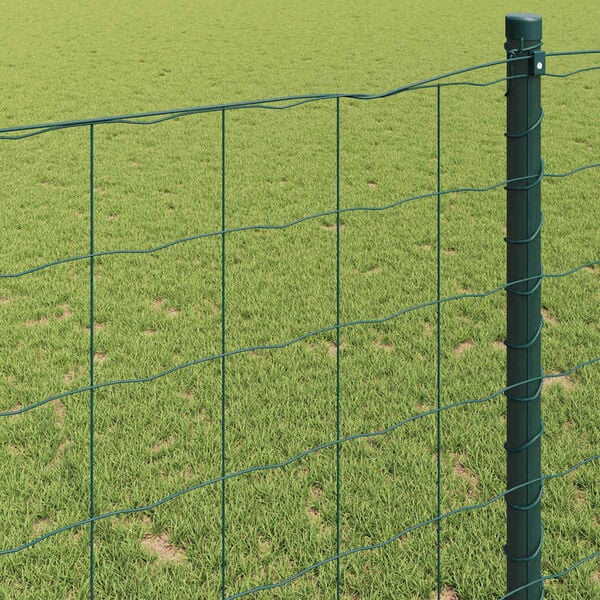 vidaXL Euro Fence Green 0.4 x 25 m PVC-coated iron
