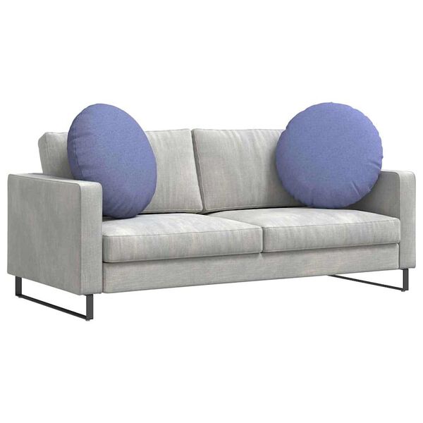 vidaXL Seat Cushions 2 pcs Jeans Blue &Oslash;80 x 29 cm Fabric