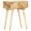 vidaXL Bedside Cabinet 43x30x58 cm Solid Mango Wood
