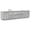vidaXL TV Cabinet with LED Lights Concrete Grey 193.5x41x50 cm