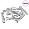 vidaXL Head Cap Screw 12 pcs Silver M7 x 40 mm Steel