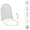 vidaXL Soft-close Toilet Seat with Quick-release Design White