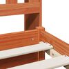 vidaXL Bookcase Bed Frame 2 pcs Wax Brown 200 x 160 cm Solid Pine Wood