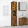 vidaXL Bathroom Cabinet Smoked Oak 32x34x188.5 cm Engineered Wood