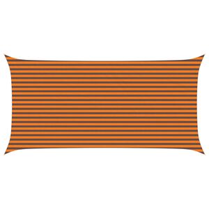 vidaXL Sun Shade Sail Orange and Brown 6 x 3 m 100% Polyester Oxford