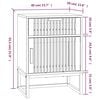 vidaXL Bedside Cabinet 40x30x55.5 cm Engineered Wood&Iron