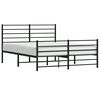 vidaXL Metal Bed Frame without Mattress with Footboard Black 140x200cm