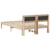 vidaXL Bed frame Brown and taupe 120 x 190 cm Solid pine wood