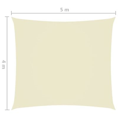 vidaXL Sunshade Sail Oxford Fabric Rectangular 4x5 m Cream