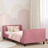 vidaXL Children's Bed Frame with Headboard Pink 90 x 190 cm Velvet