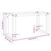 vidaXL Coffee Table Legs O-Frame 70x30x43 cm Steel