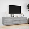 vidaXL TV Wall Cabinet with LED Grey Sonoma 180x31x45 cm