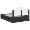 vidaXL Bed Frame with Headboard Black 160 x 200 cm Solid Pine Wood