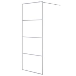 vidaXL Walk-in Shower Wall Silver 80x195 cm Clear ESG Glass