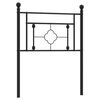 vidaXL Metal Headboard Black 75 cm