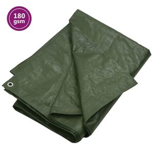 vidaXL Tarpaulin 180 g/m&sup2; 2x3 m Green HDPE