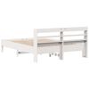 vidaXL Bed Frame without Mattress White 140x190 cm Solid Wood Pine