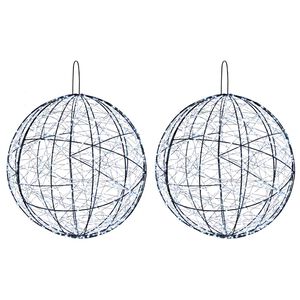 vidaXL Christmas Finial Light 2 pcs 1900 LEDs Cold White &Oslash; 60 x 63 cm