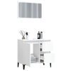 vidaXL 2 Piece Bathroom Furniture Set High Gloss White Engineered Wood