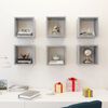 vidaXL Wall Cube Shelves 6 pcs Concrete Grey 26x15x26 cm