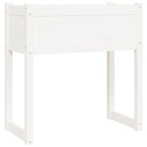 vidaXL Planter White 78x40x81 cm Solid Wood Pine