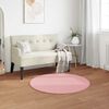vidaXL Faux Rabbit Fur Rug Olite Pink &Oslash; 120 cm Polyester